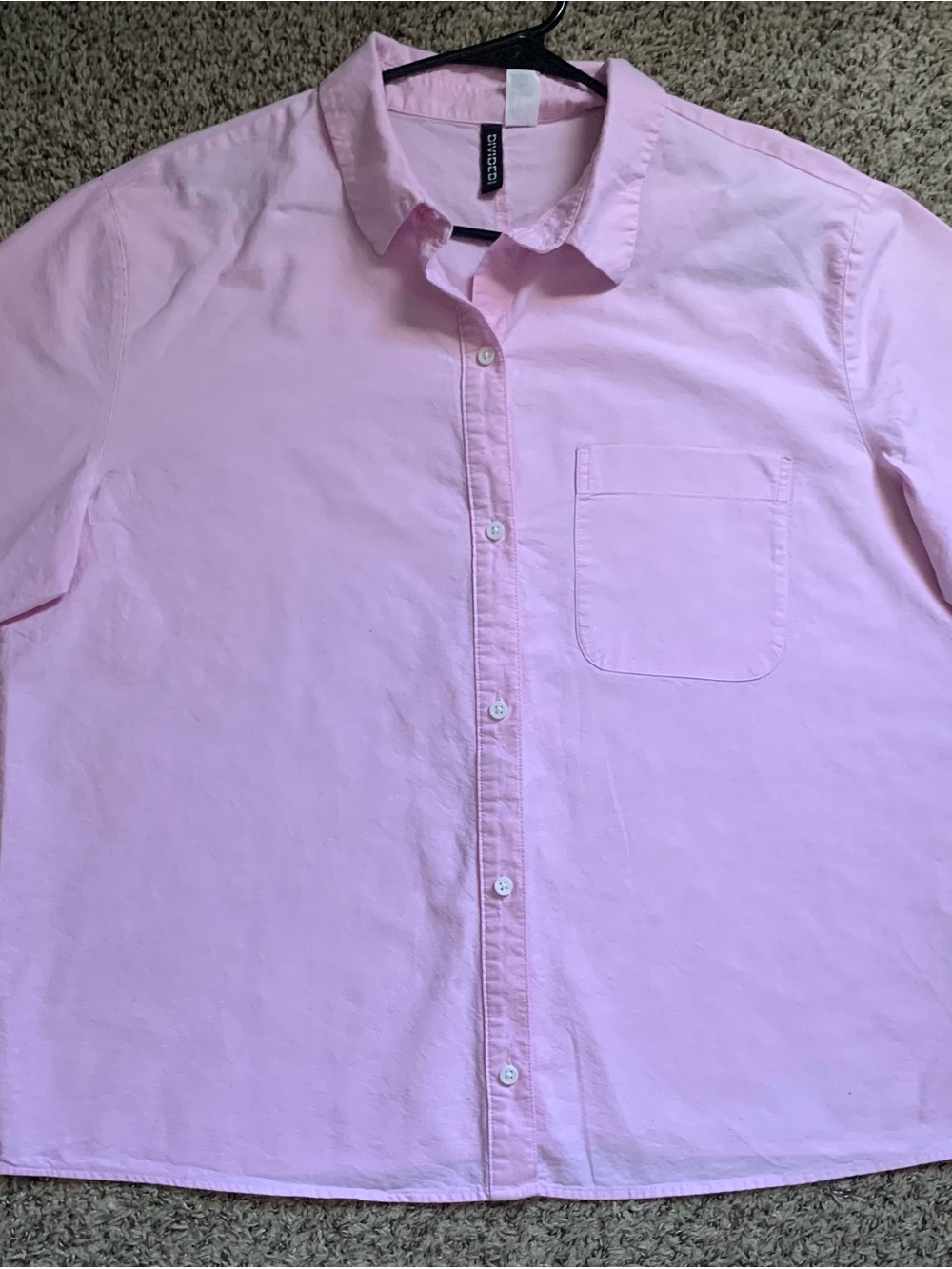 Light Pink Casual Button-Down Shirt